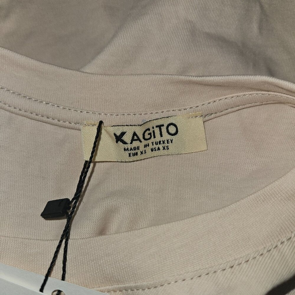 NWT Kagito Tan Tank Crop Top Cassette Tape Breakup Songs I Miss You Idiot Sz XS - Picture 8 of 14